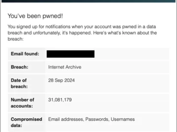 Internet Archive data breach, defacement, and DDoS: Users' data compromised