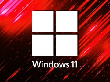 Windows 11 red background